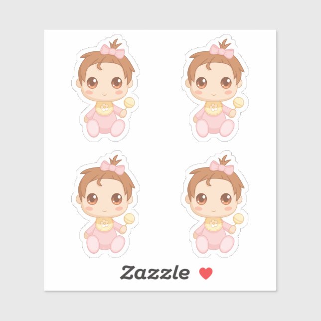 Baby Girl Pink Jumpsuit Set of 4 (Sheet)