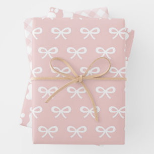 Baby Girl Pink Pattern Wrapping Paper Sheet