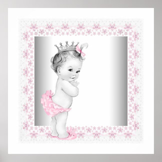 Baby Girl Pink Princess Poster