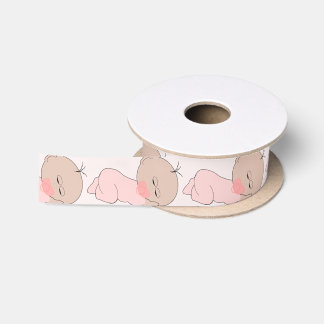 Baby Girl Pink Satin Ribbon