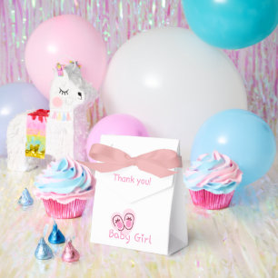 Baby Girl Pink Shoes Baby Shower Favour Box