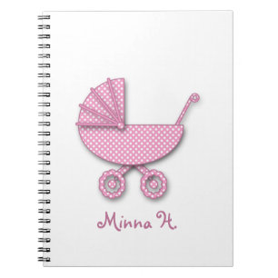 baby girl polka dot notebook
