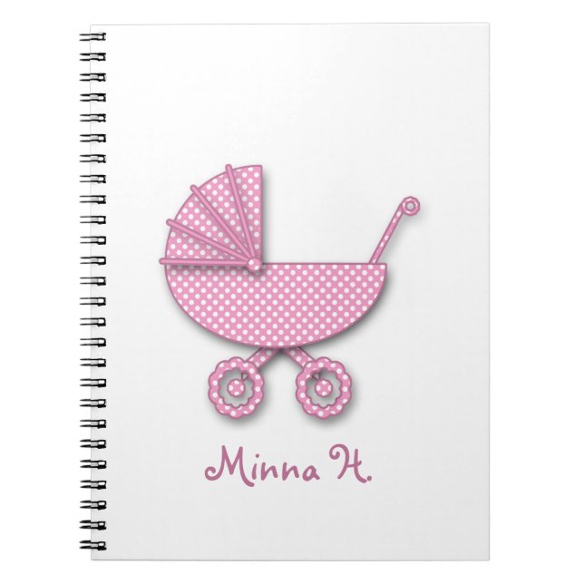baby girl polka dot notebook (Front)