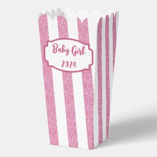 Baby Girl Popcorn Box Favour Box