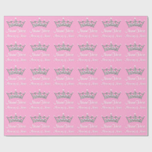 Baby Girl Princess Wrapping Paper PERSONALIZED