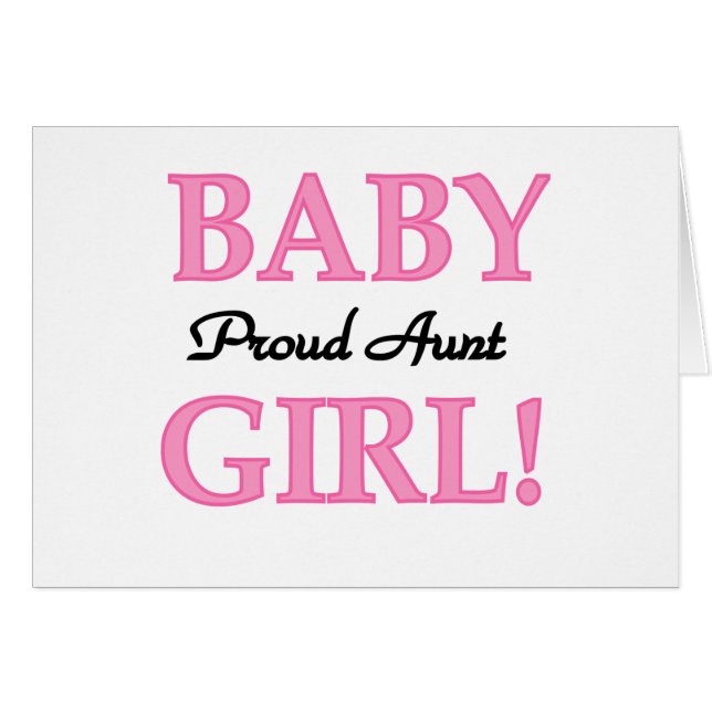Baby Girl Proud Aunt (Front Horizontal)