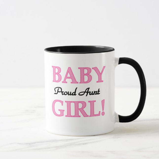Baby Girl Proud Aunt Mug (Right)