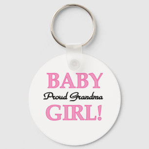 Baby Girl Proud Grandma  Key Ring