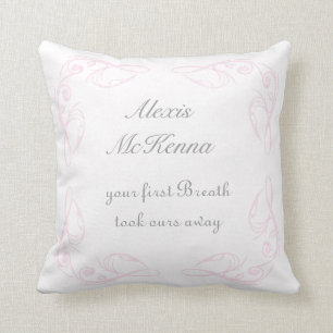Baby Girl Quote Keepsake Throw Pillow
