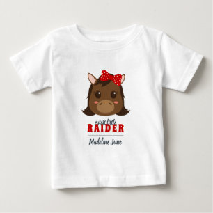 Baby Girl Red Horse Raider T-Shirt