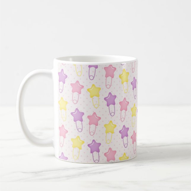 Baby Girl Scrapbook Style Mug | Pink Digital Paper (Left)