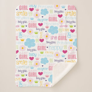 Baby Girl Sherpa Blanket