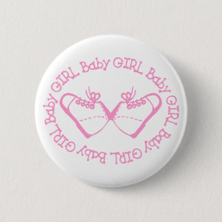Baby girl shoes 6 cm round badge