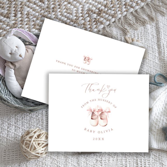 Baby Girl Shoes The Nursery of Kids Thank You  Card (Creator Uploaded)