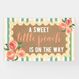 Baby Girl Shower Banner Peach Theme Party Backdrop