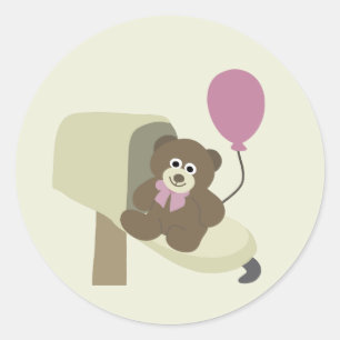 Baby Girl Shower by Mail Envelope Seals