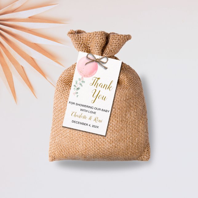 Baby Girl Shower Favour Tag / Thank you Tag (Creator Uploaded)