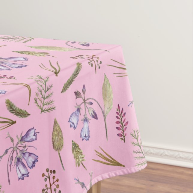 Baby Girl Shower Floral Garden Botanical Decor Tablecloth (In Situ)