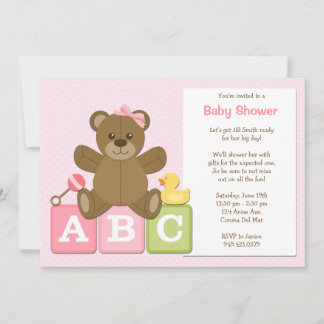 Baby Girl Shower Invitation