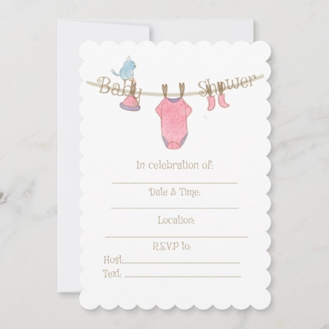 Baby Girl Shower Invitation (Front)