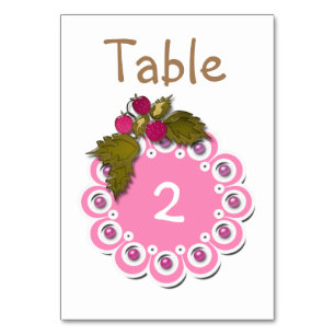 Baby girl shower pink white pearls flowers cute fu table number