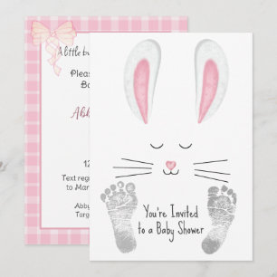 Baby Girl Shower with Cute Bunny Invitation