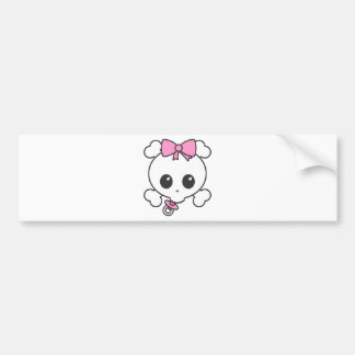 Baby Girl Skully Bumper Sticker