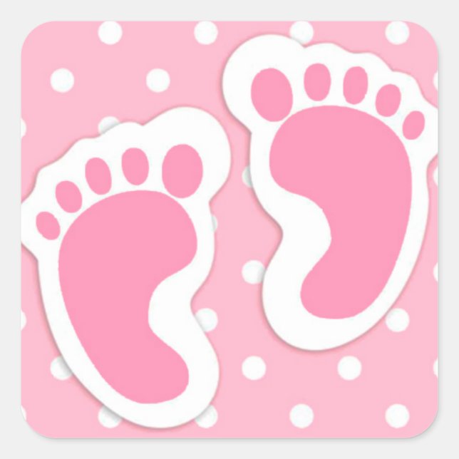 Baby Girl Square Sticker (Front)