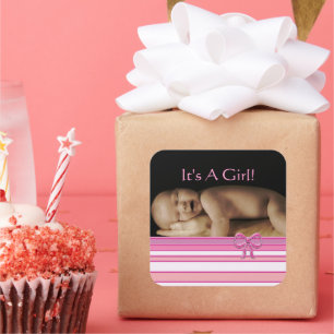 Baby Girl Stickers with your baby photo