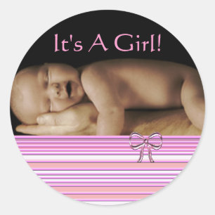 Baby Girl Stickers with your baby photo