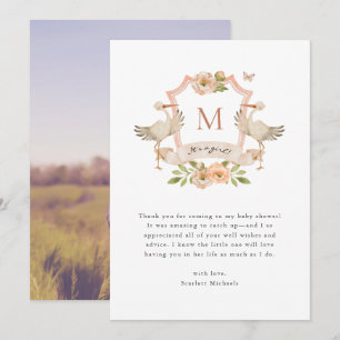 Baby Girl Thank You Card