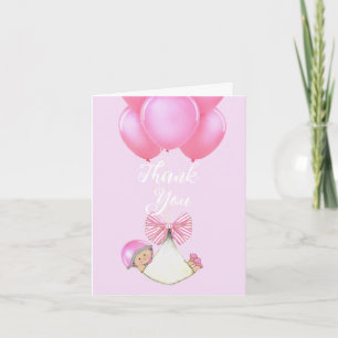 Baby Girl Thank You Card