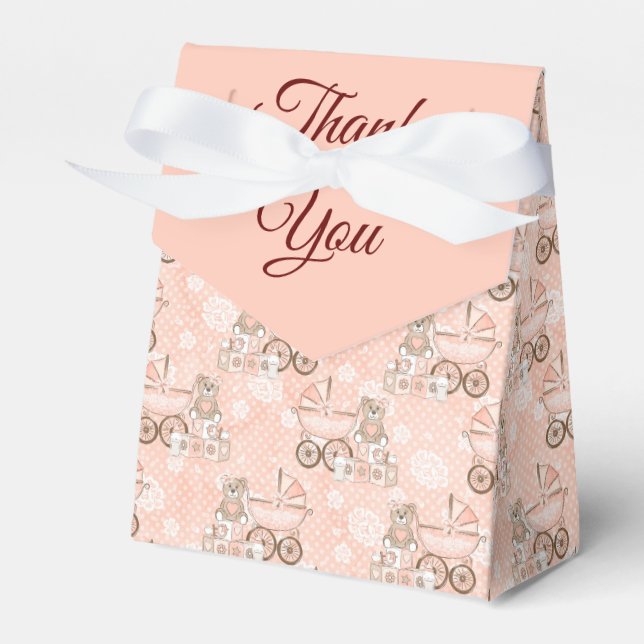 Baby Girl Thank You Favour Box (Front Side)