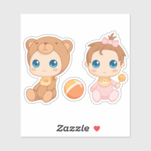 Baby Girl Twins Bear Jumpsuit