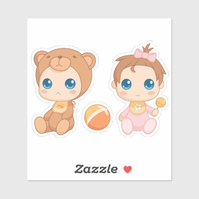 Baby Girl Twins Bear Jumpsuit (Sheet)