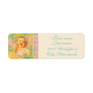 Baby girl vintage watercolor elegant cute