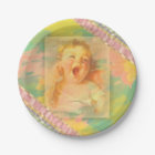 Baby girl vintage watercolor elegant cute