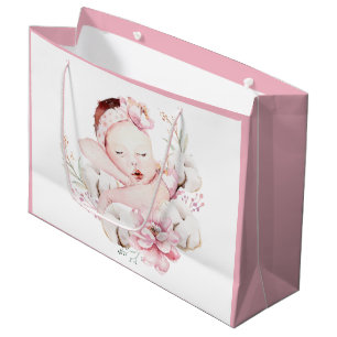Baby Girl Watercolor Large Gift Bag