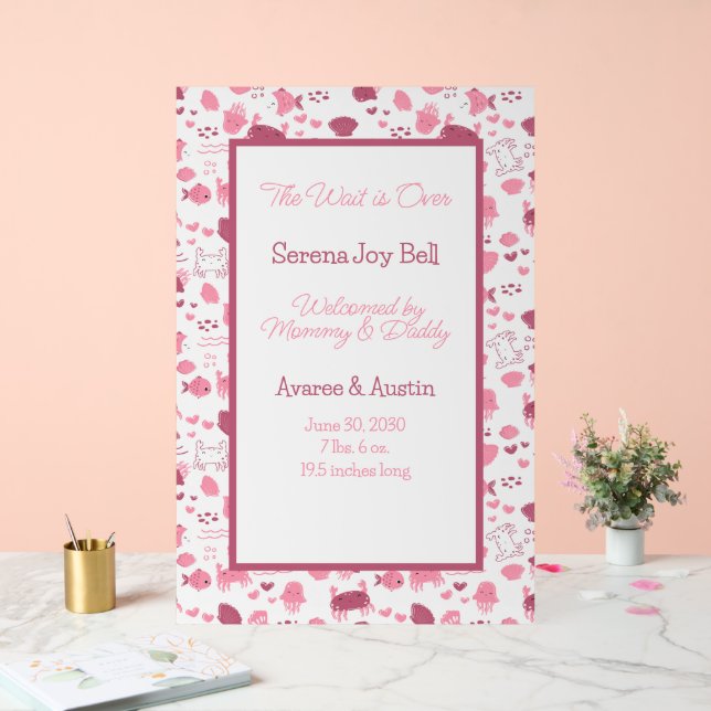 Baby Girl Welcome Sign  (Wedding)