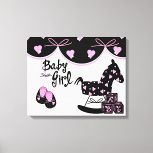 Baby Girl Wrapped Canvas