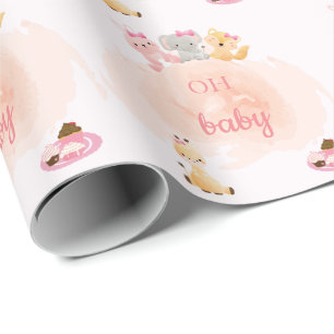 Baby girl wrapping paper