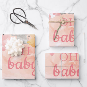 Baby girl wrapping paper