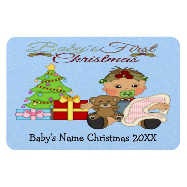 Baby Girl's 1st Christmas Flex Magnets (Horizontal)