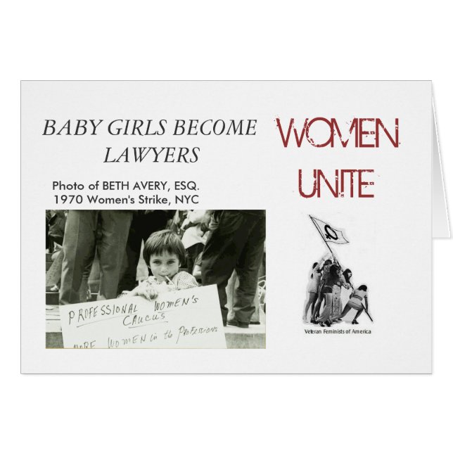 BABY GIRLS BECOME LAWYERS CARD (Front Horizontal)