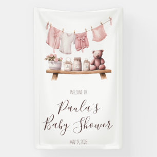 Baby Girl's Clothes Baby Shower Welcome Sign