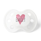 Baby Girls Cute Pink Watercolor Heart