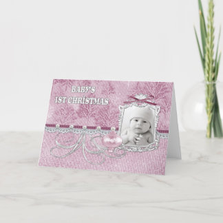 Baby Girls First Christmas Card