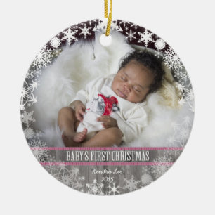Baby girls First Christmas Ceramic Tree Decoration