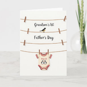 Baby Girls First Fathers Day Card