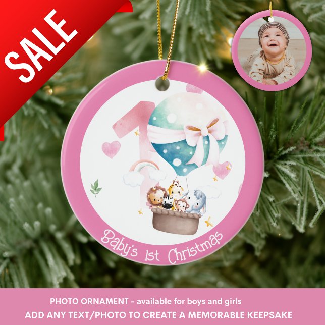 Baby Girl's First Photo Christmas Decoration Zoo  (Creator Uploaded)